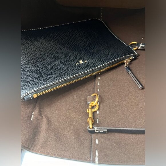 Tory Burch Two-Tone Black and Tan Tote - Picture 7 of 16